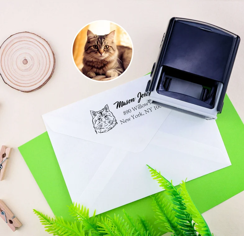 Custom Face Address Stamp From Photo By StampMyMark®