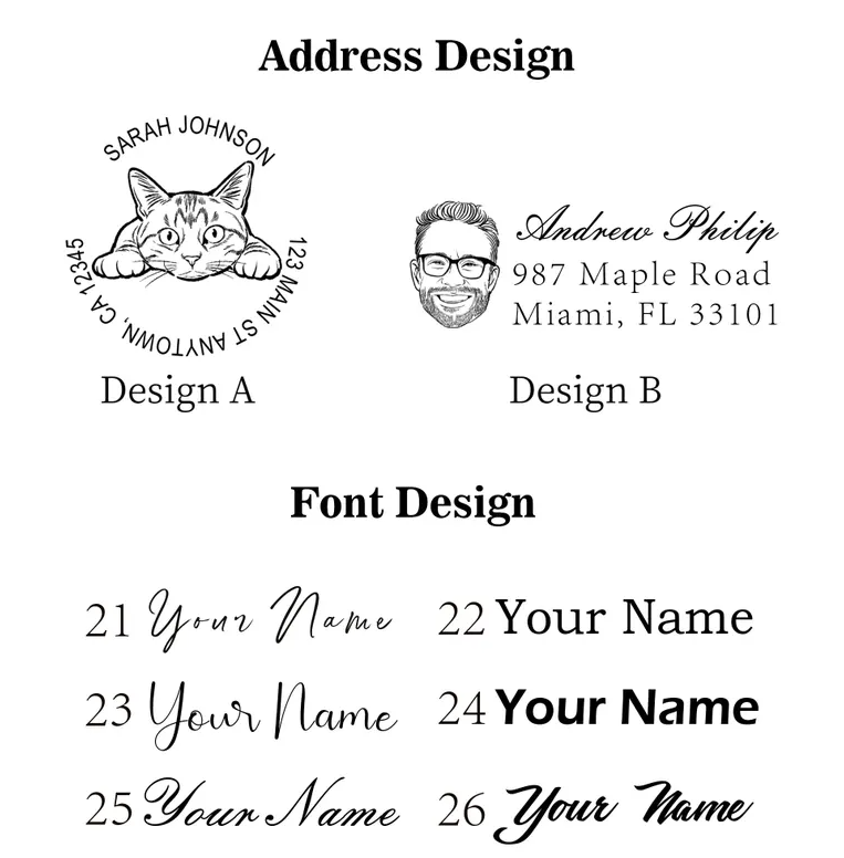 Custom Face Address Stamp From Photo By StampMyMark®