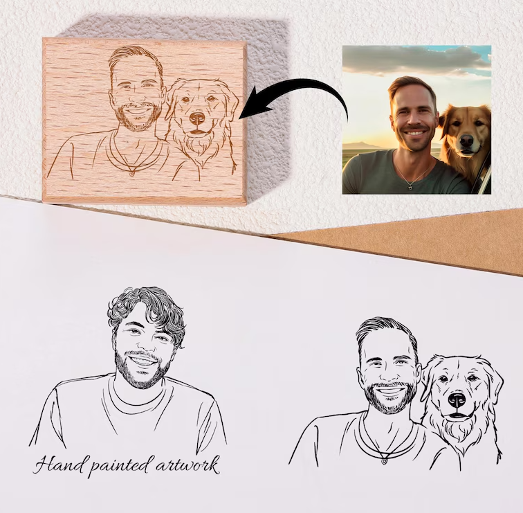 Custom Portrait Stamp From Photo By StampMyMark®