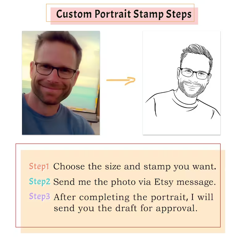 Custom Portrait Stamp From Photo By StampMyMark®